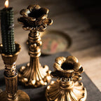Elegant lighting for living room and dining table – Metal candlestick with gold finish