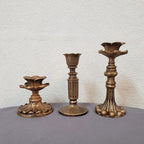 Elegant lighting for living room and dining table – Metal candlestick with gold finish