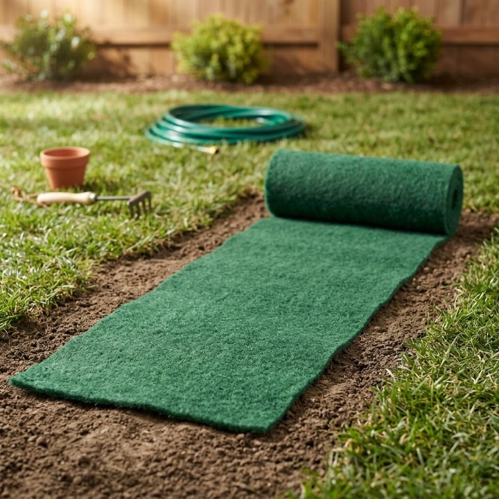 Easy Lawn Repair for Patchy Grass – Organic Grass Seed Mat Double Pack