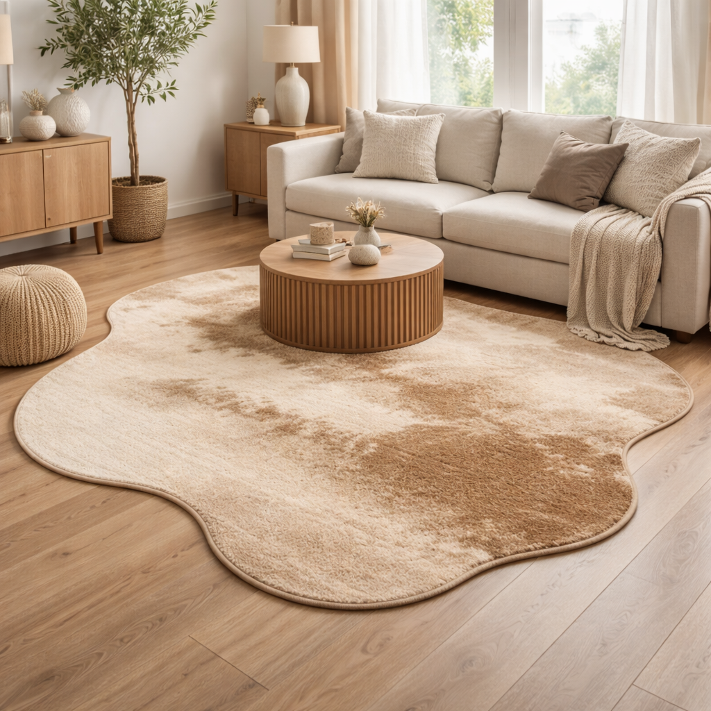 Irregularly shaped soft blanket for indoor use