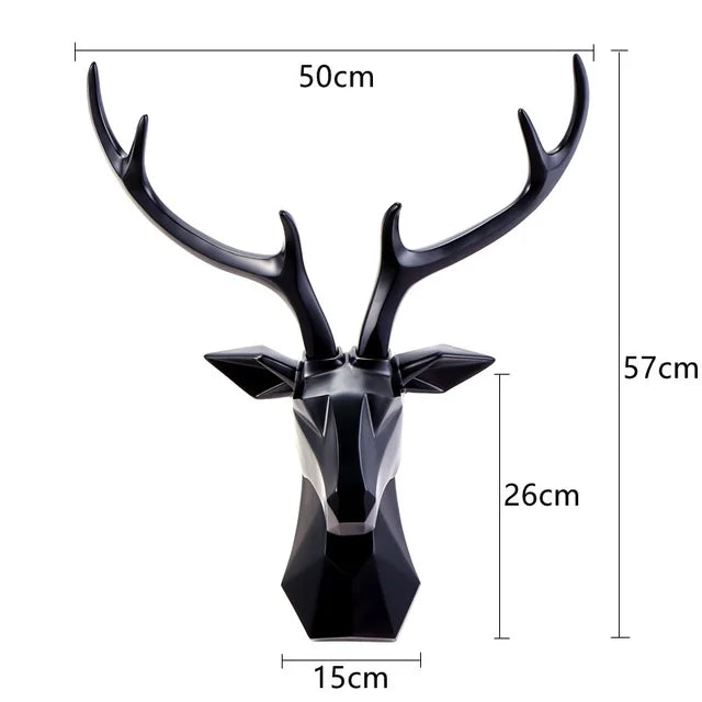 Deer head figure for indoor use