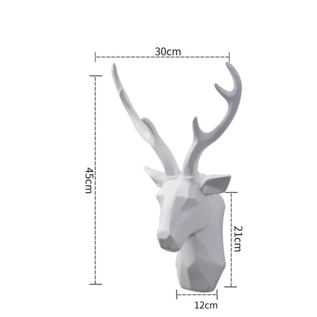Deer head figure for indoor use