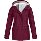 Water- and windproof jacket for outdoor use – Lined jacket for women