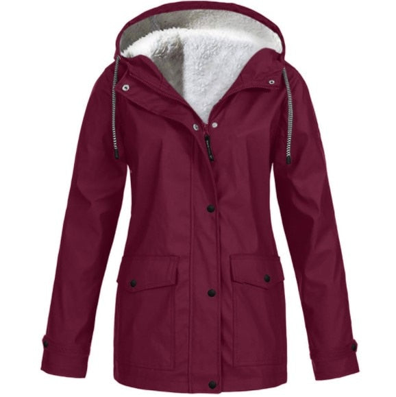 Water- and windproof jacket for outdoor use – Lined jacket for women