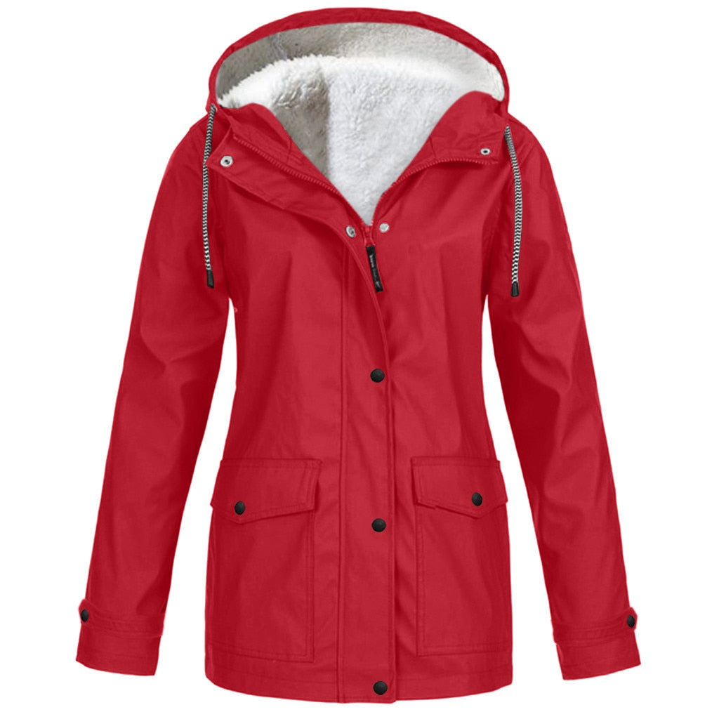 Water- and windproof jacket for outdoor use – Lined jacket for women
