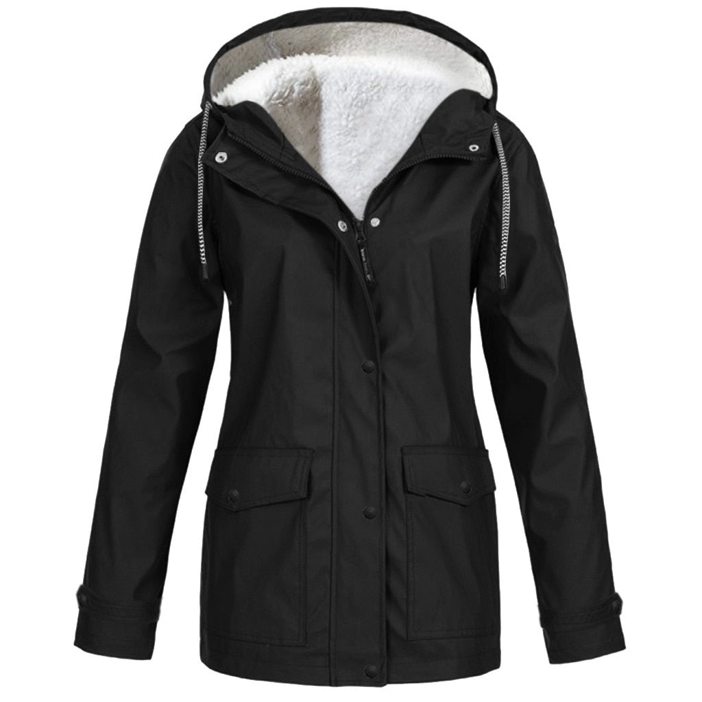 Water- and windproof jacket for outdoor use – Lined jacket for women