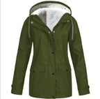 Water- and windproof jacket for outdoor use – Lined jacket for women