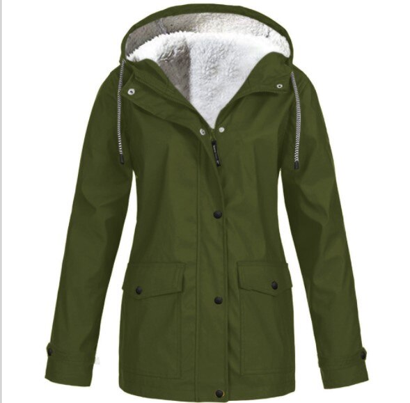 Water- and windproof jacket for outdoor use – Lined jacket for women