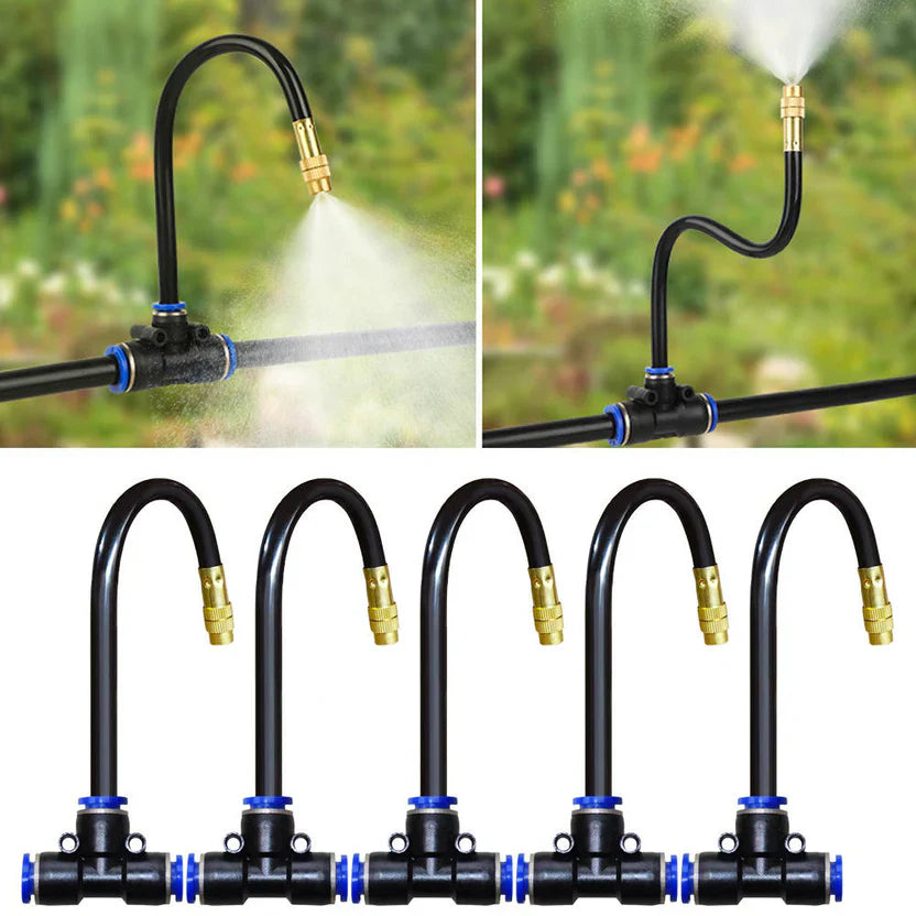 Automatic Plant Watering for Garden and Balcony – Irrigation System with 360° Spray Nozzles