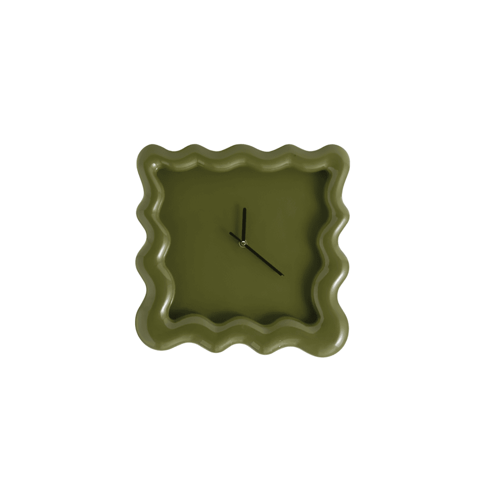Wall clock shaped like a cookie for indoor use