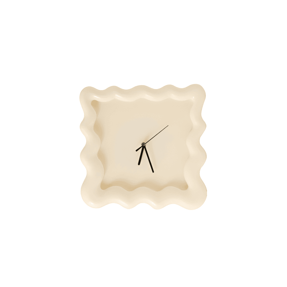 Wall clock shaped like a cookie for indoor use