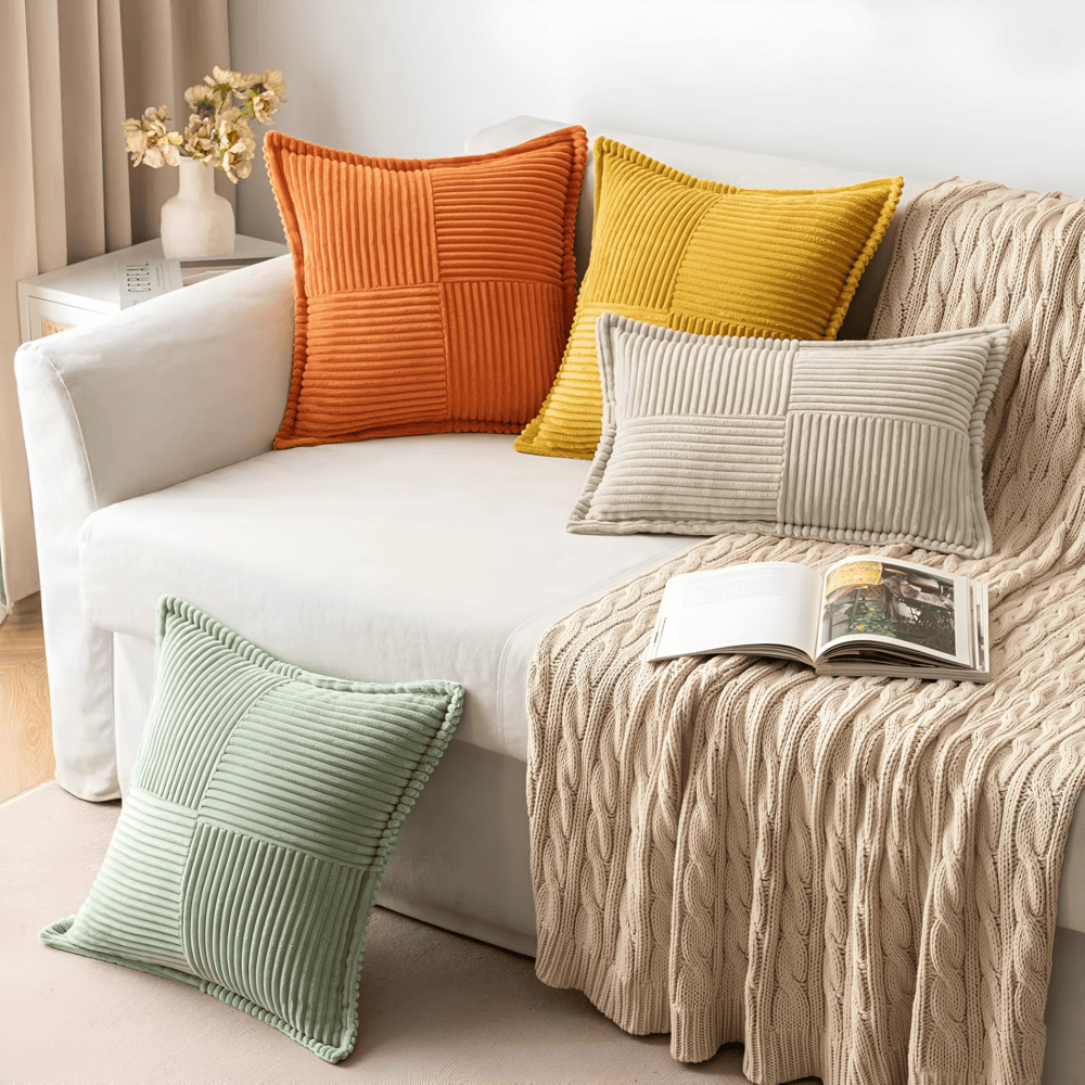 Solid color cushion cover for indoor use