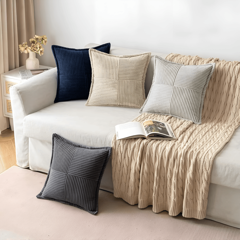 Solid color cushion cover for indoor use
