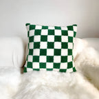 Cushion cover with checkered design for indoor use