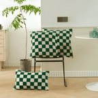Cushion cover with checkered design for indoor use