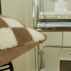 Cushion cover with checkered design for indoor use