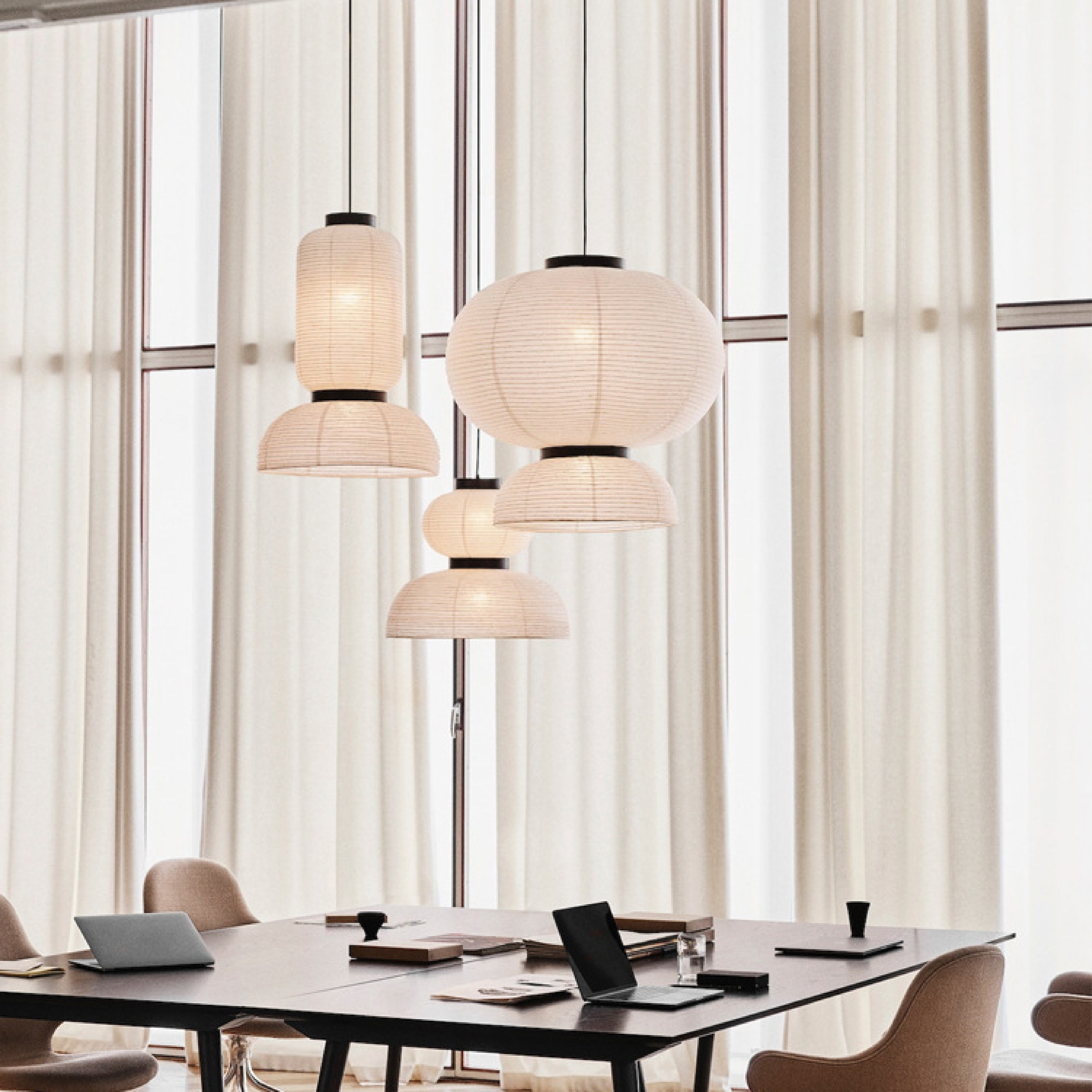 Japansk Pendellampe i Wabi Sabi Stil