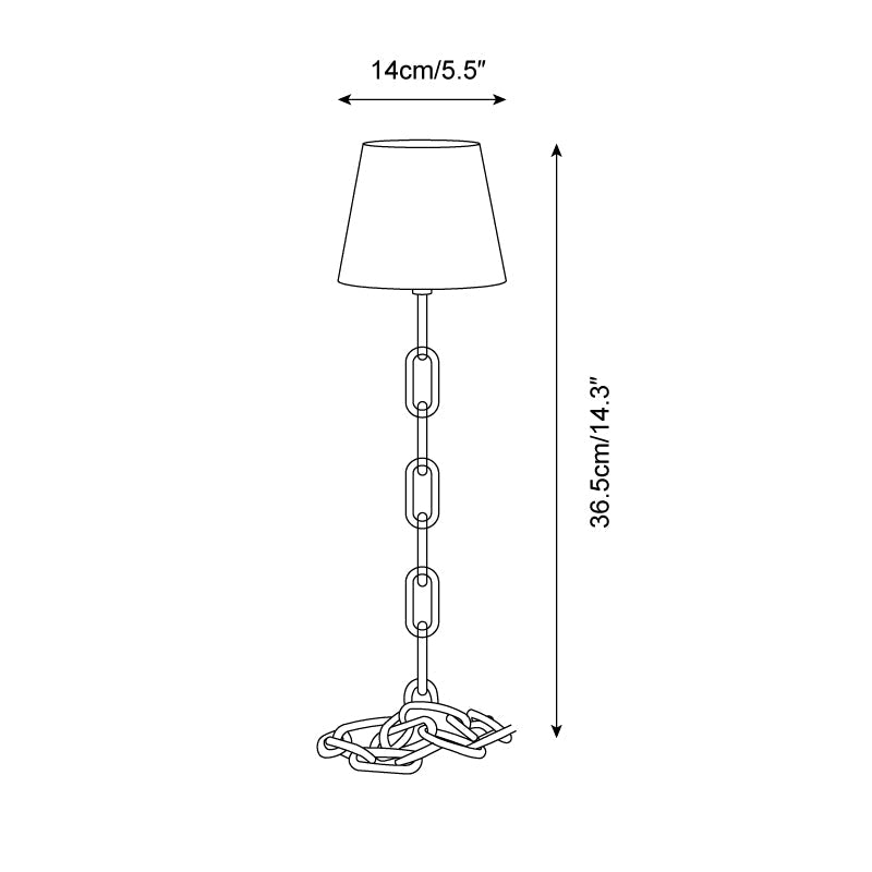 Bordlampe med Lyskæde til Indendørs Brug