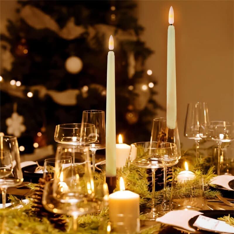 LED candle without flame for indoor use – battery-operated candle with realistic light for the home