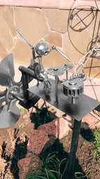 Animated Garden Decor for Outdoor Spaces – Metal Windmill Garden Ornament