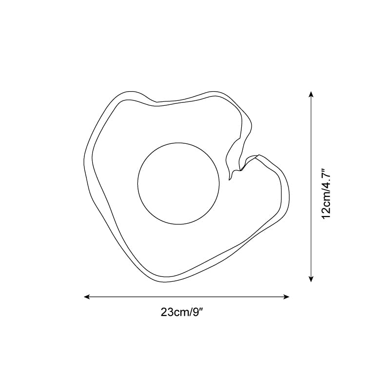 Væglampe i træ med rund lyskilde