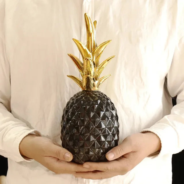 Decorative pineapple figurine for indoor use