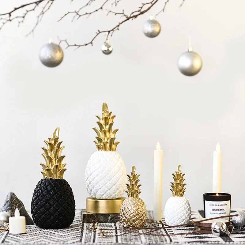 Decorative pineapple figurine for indoor use