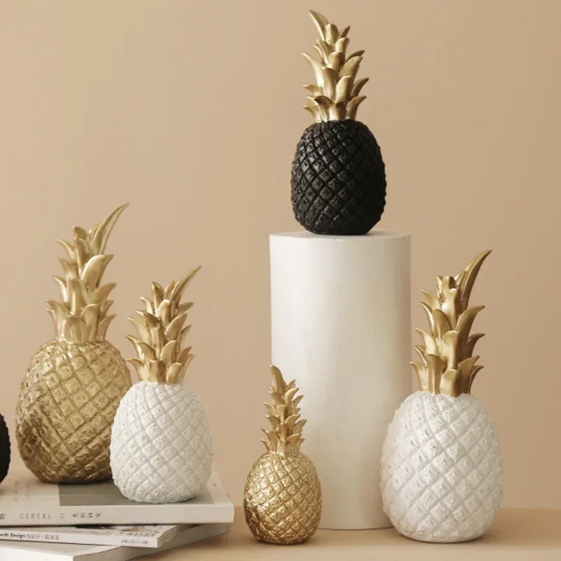 Decorative pineapple figurine for indoor use