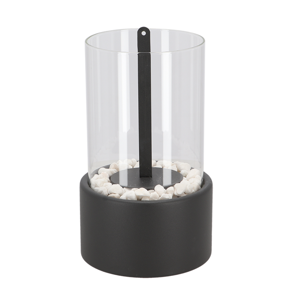 Bordpejs med olielampe til indendørs og udendørs brug