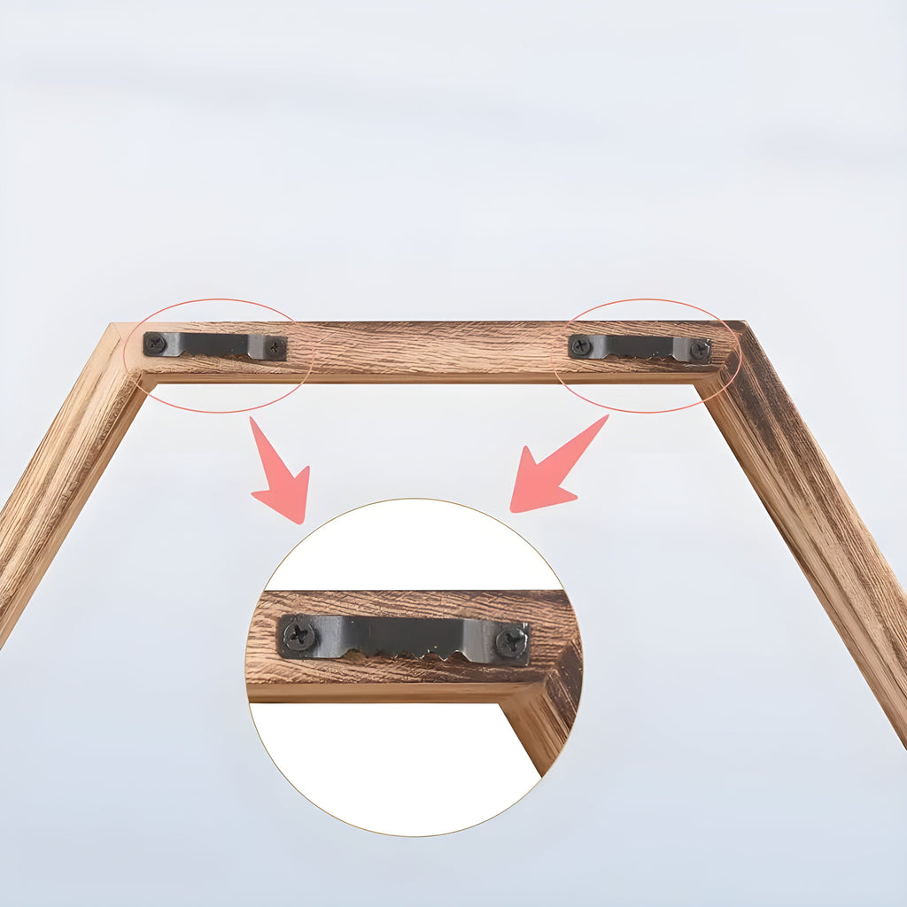Væghylder i sekskantet design sæt med 5