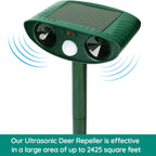 Solar Animal Protection for Garden and Yard – Ultrasonic Animal Repellent with Motion Sensor