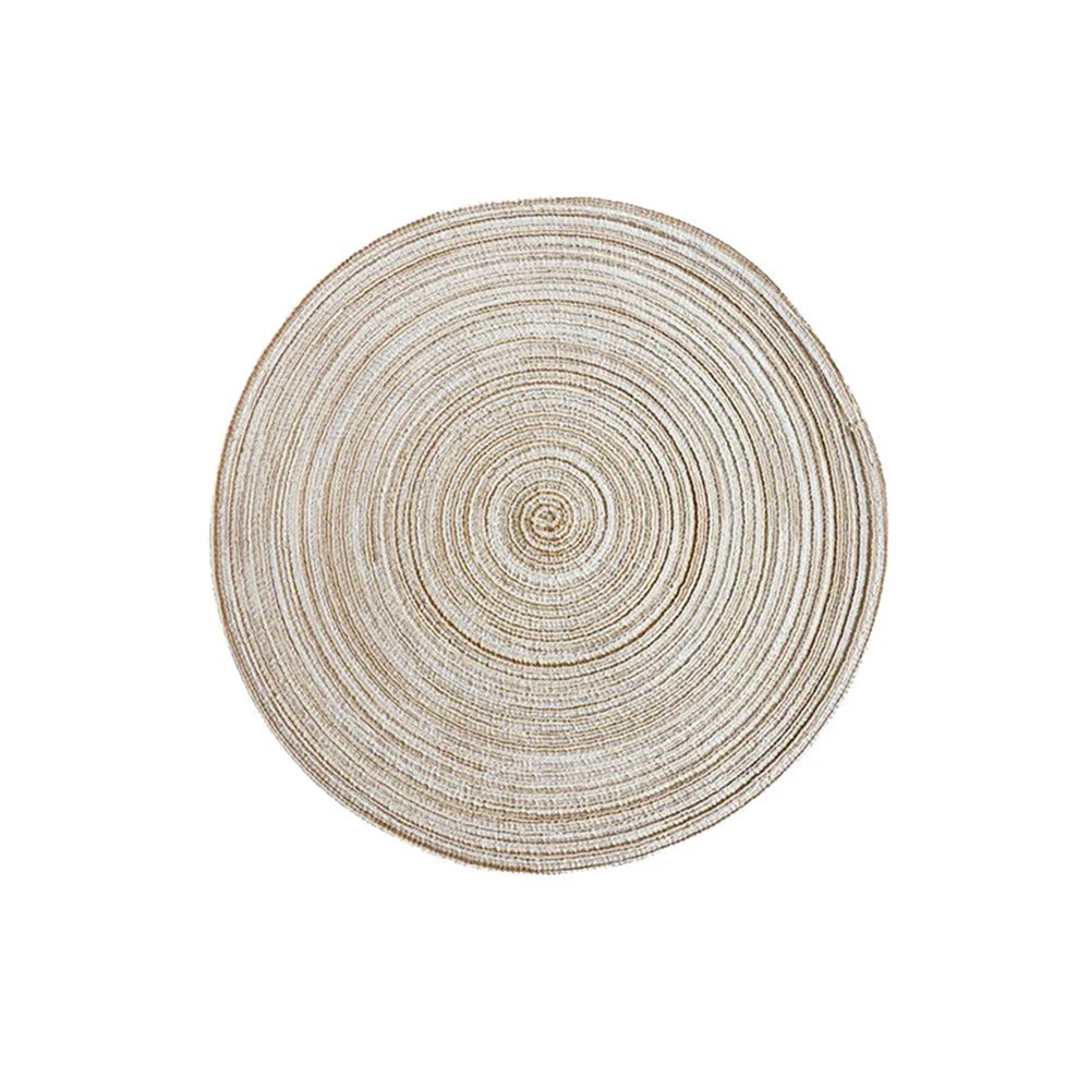 Practical table protection for everyday use – Round placemat in woven design