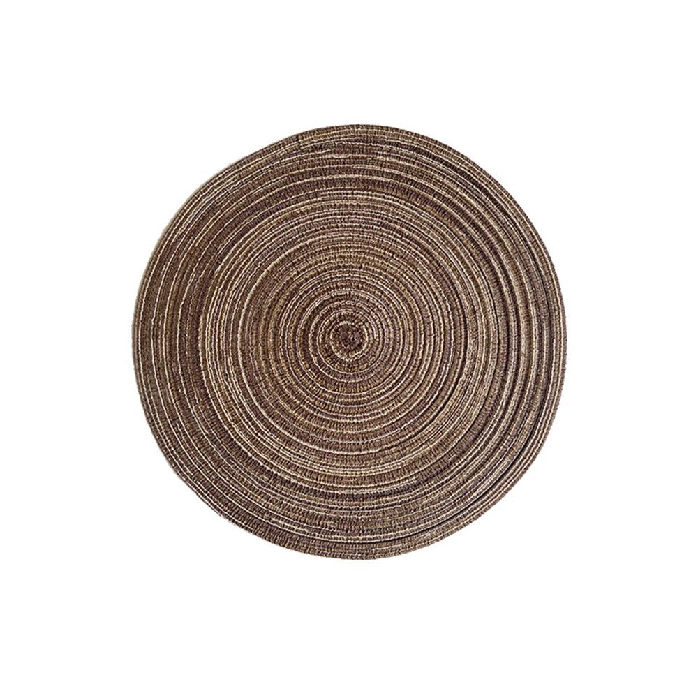 Practical table protection for everyday use – Round placemat in woven design