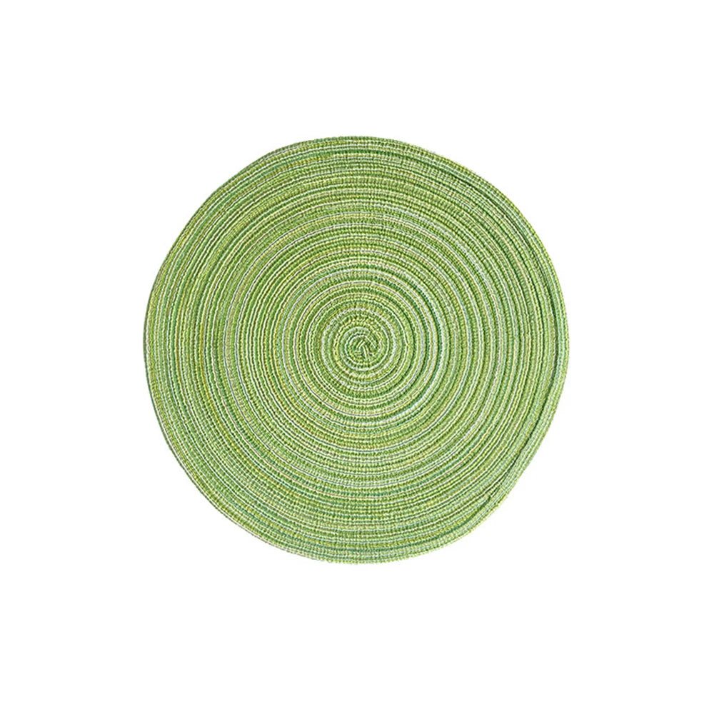 Practical table protection for everyday use – Round placemat in woven design