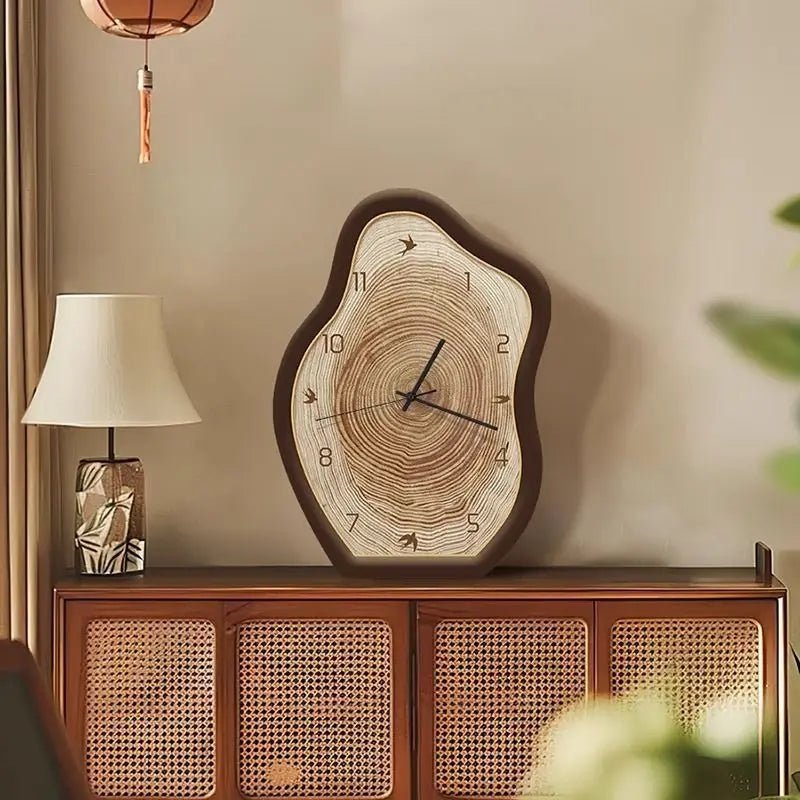 Wall clock with irregular ring shape