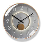 Round wall clock with LED lights for indoor use