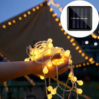Ambient Outdoor Lighting for Garden and Patio – Solar String Lights with Warm White and Colorful Light