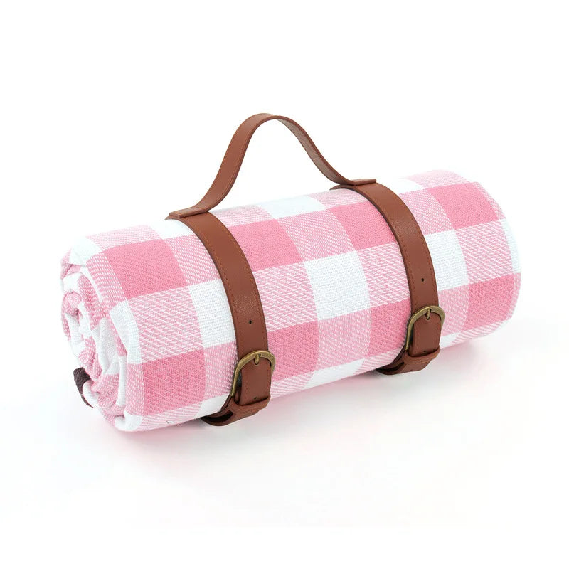Comfortable Outdoor Relaxation for Picnics and Travel – Waterproof Picnic Blanket with Carrying Strap