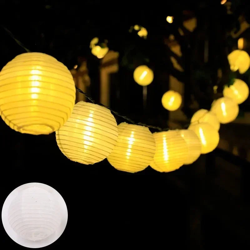 Waterproof Outdoor Lighting for Garden and Patio – Solar Lantern String Lights with LED