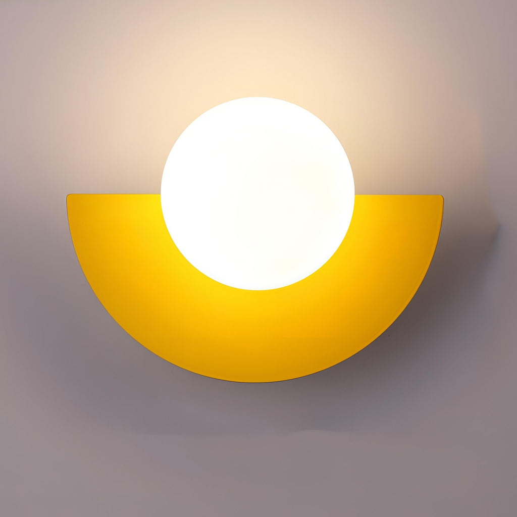 Half-round wall lighting for living room and hallway – Wall lamp in Nordic style