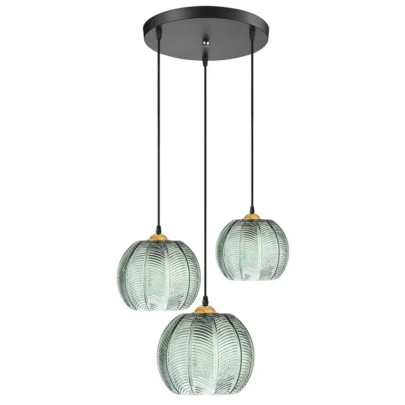 Natural lighting for living room and dining area – Pendant lamp with palm leaf motif