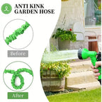Flexible Garden Watering for Outdoor Spaces – Expandable Garden Hose with 7-Function Spray Gun