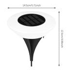 360° Ground Lighting for Garden and Pathways – Solar Ground Lights with 14 LEDs (Set of 4)