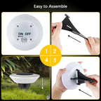 360° Ground Lighting for Garden and Pathways – Solar Ground Lights with 14 LEDs (Set of 4)