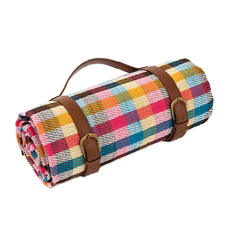 Comfortable Outdoor Relaxation for Picnics and Travel – Waterproof Picnic Blanket with Carrying Strap