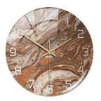 Wall clock with marble pattern for indoor use