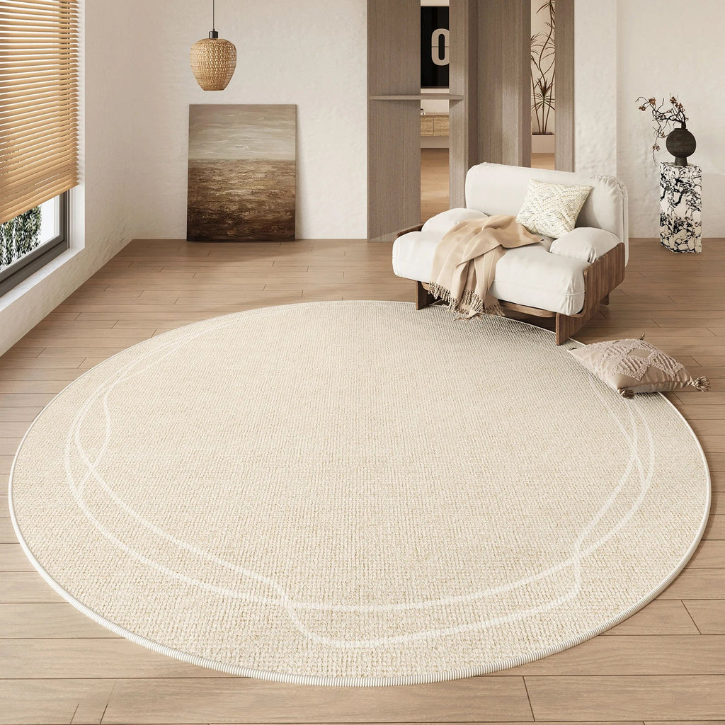 Round non-slip rug for indoor use