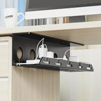 Cable tray for cable management under desk