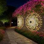 Ambient Outdoor Lighting for Garden and Terrace – Solar Lantern with Decorative Shadow Pattern