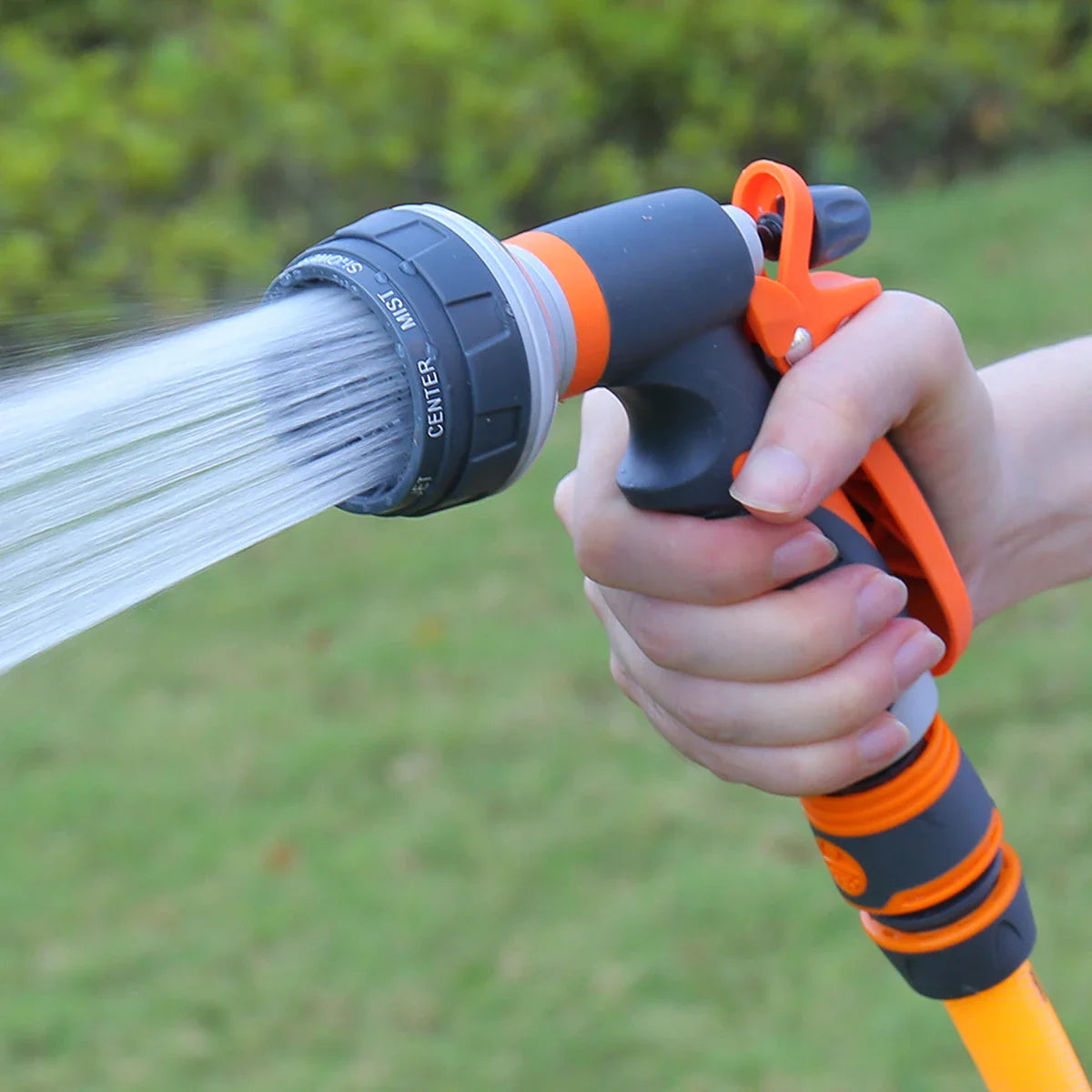 Versatile Watering for Garden and Outdoor Cleaning – Garden Spray Gun with 8 Spray Patterns